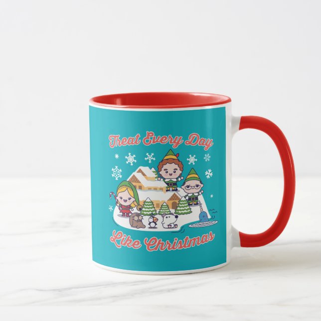 Caneca Buddy o Elfo Chibi Gráfico (Direita)