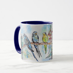 Caneca Budget Watercolor Mug Royal Marinho Blue