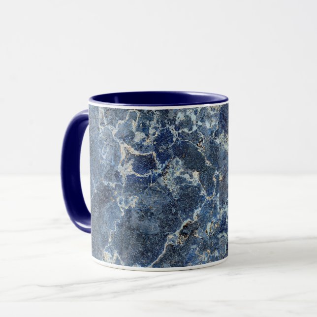 Caneca Bue Cinza Black Marble & Beige Veins (Frente Esquerda)
