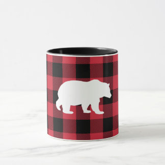 Caneca Búfalo Vermelho Branco Tampão