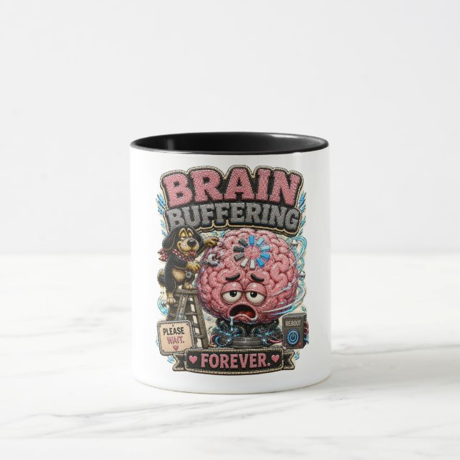 Caneca Buffering Cerebral Para Sempre Personalizado Diver (Centro)