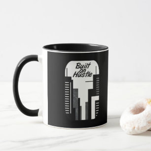 Caneca Built on Hustle City Skyline Minimalist Design