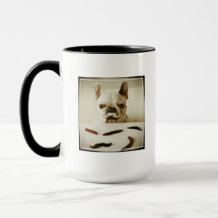 Caneca Buldogue francês com um bigode