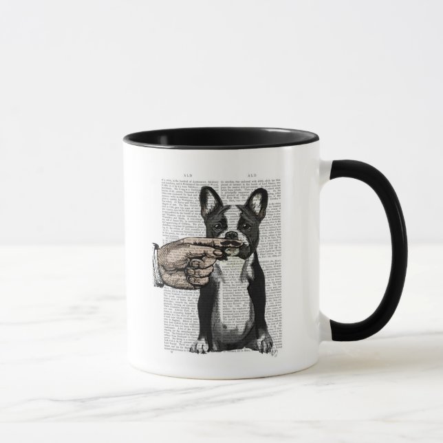Caneca Buldogue francês e bigode indicador (Direita)