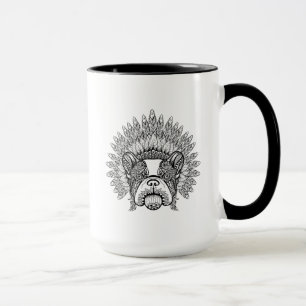 Caneca Buldogue francês inspirado na capota da guerra