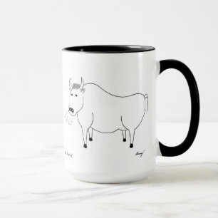 Caneca Bull Folk Art Mug