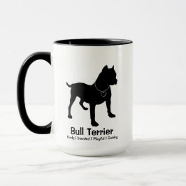 Caneca Bull Personalizável Terrier Yin Yang Coffee Mug