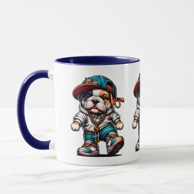 Caneca Bulldog de Estilo de Rua (Esquerda)