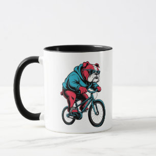 Caneca Bulldog em Ciclista