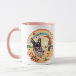 Caneca Bulldog Francês Alegre & Borrifo de Café – Patas,