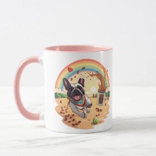 Caneca Bulldog Francês Alegre & Borrifo de Café – Patas,