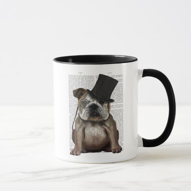 Caneca Bulldog Inglês, Formal Hound e Hat (Direita)