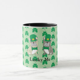 Caneca Bulldogs Franceses do Dia de São Patrício