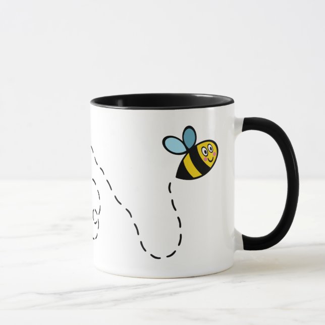 Caneca Bumblebee Heart Pattern Combo Mug, 325 ml (Direita)