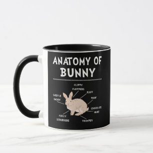 Caneca Bunny Anatomia Coelho Coelho Coelho Coelhinho Coel