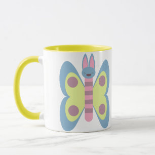 Caneca Bunny Borboleta Coelhinho Híbrido Adorável Kawaii
