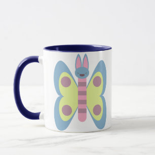 Caneca Bunny Borboleta Coelhinho Híbrido Adorável Kawaii