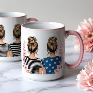 Caneca Buns louras elegantes: Uma Visão Traseira do Cabel