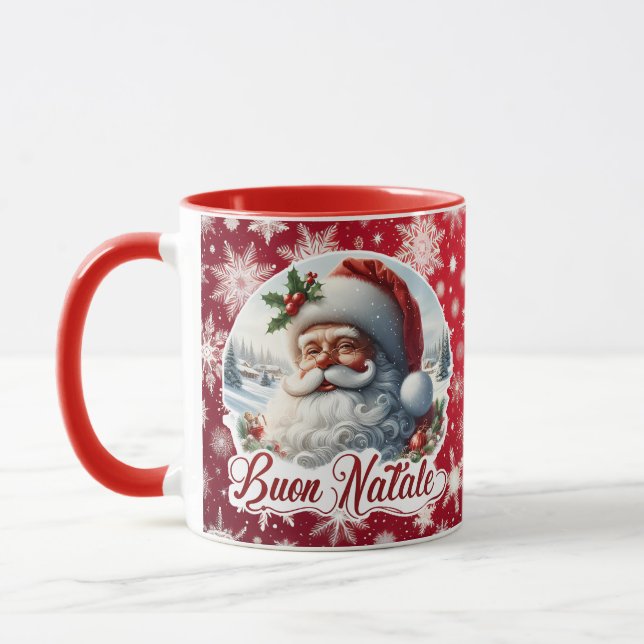 Caneca Buon Natale con Babbo Natale Italiano (Esquerda)