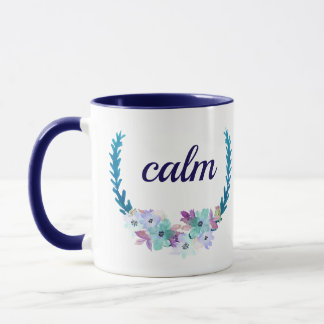 Caneca Buquê Azul Calmo Café Manhã