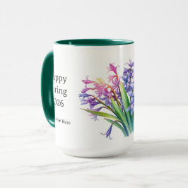 Caneca Buquê de Jacinto Roxo Celebração da Primavera