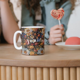 Caneca Buquê de pintura de óleo de flores silvestres Mug 