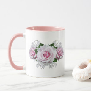 Caneca Buquê do rosa do rosa