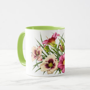Caneca Buquê vermelho do hemerocallis