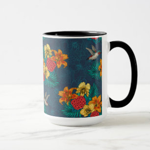 Caneca Buquês tropicais e beija-flores