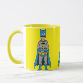 Caneca Burger Mug, Super Herói Engraçado - Presente Engra