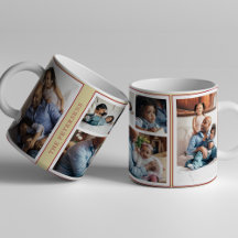 Burgundy amarela de colagem de fotos no Natal simp