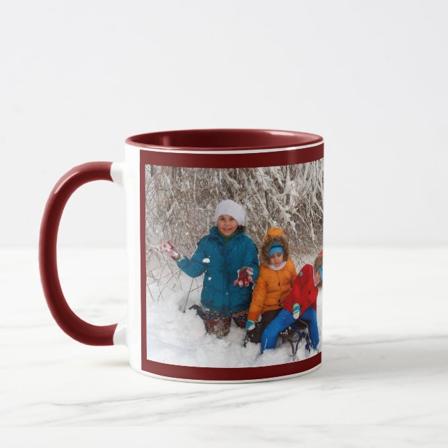 Caneca Burgundy Personalize o Modelo de Fotografia Presen (Esquerda)