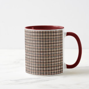 Caneca Burlap Artístico Brown Beige Tan Weave Fagas