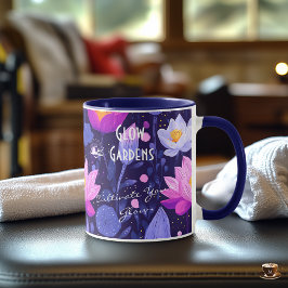 Caneca Business for Glow Gardens - Purple Lotus & Floral