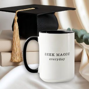 Caneca Busque Magia Citação Inspiradora Diária