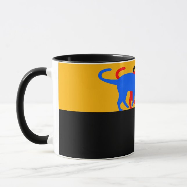 Caneca C01 - Tasse mit 3 farbigen Katzen (Esquerda)