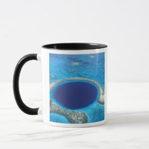 Caneca CA, Belize. Vista aérea do Blue Hole (diâmetro