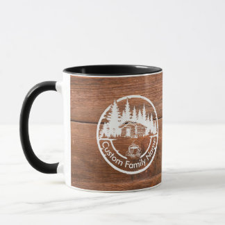 Caneca Cabana de Campo Casa de Madeira | Nome da Família
