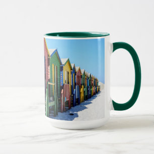 Caneca Cabanas coloridas da praia