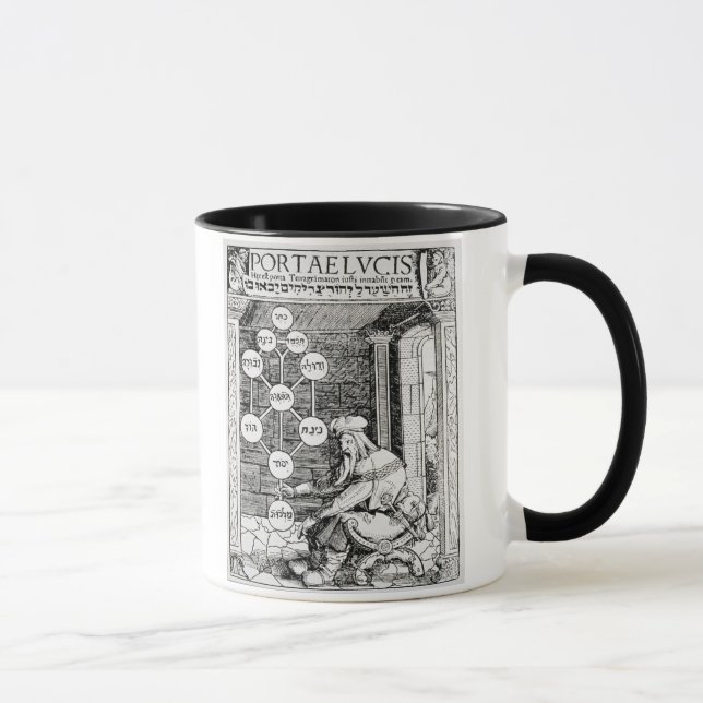 Caneca Cabbalist judaico que guardara um sephiroth, cópia (Direita)