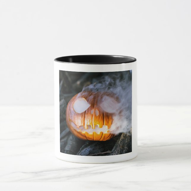 Caneca Cabeça de Abóbora do Cavaleiro Sem Cabeça em Chama (Centro)