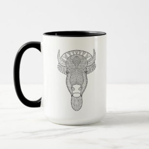 Caneca Cabeça de Bull do estilo