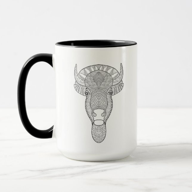 Caneca Cabeça de Bull do estilo (Esquerda)