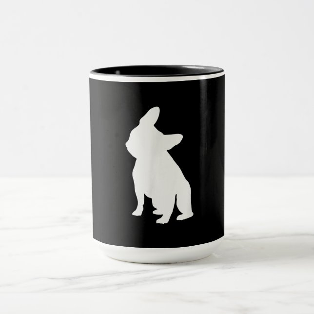 Caneca Cabeça de Bulldog Francesa, Roupa de Inclinação, C (Centro)
