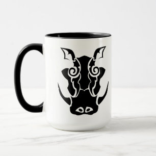 Caneca Cabeça de Carro de Estilo de Tatuagem Tribal