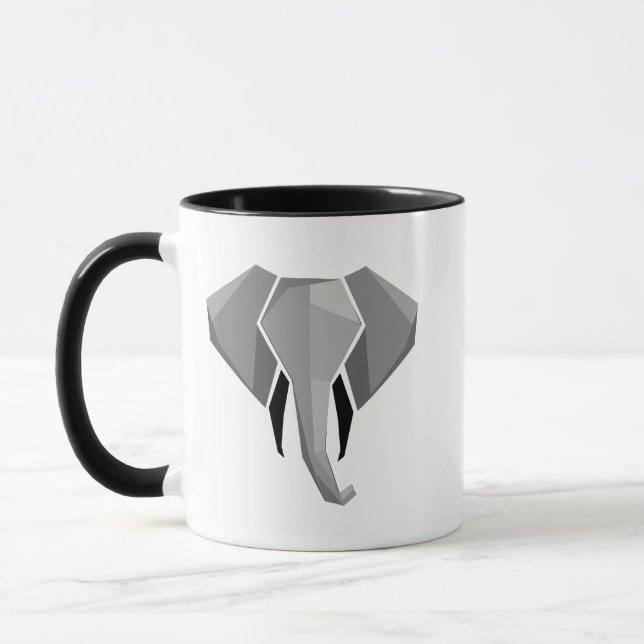 Caneca Cabeça de Elefante Geométrica (Esquerda)