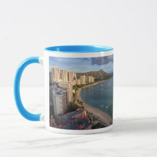 Caneca Cabeça do diamante, praia de Waikiki, Havaí