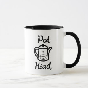 Caneca Cabeça pote - Café Engraçado Café Combo Mug