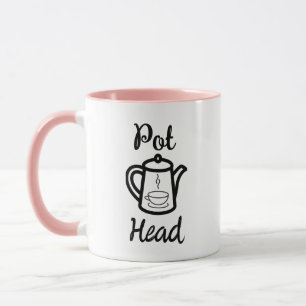 Caneca Cabeça pote - Café Engraçado Café Combo Mug