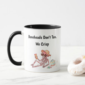 Caneca Cabeças duras não se bronzeiam. Nós queimamos